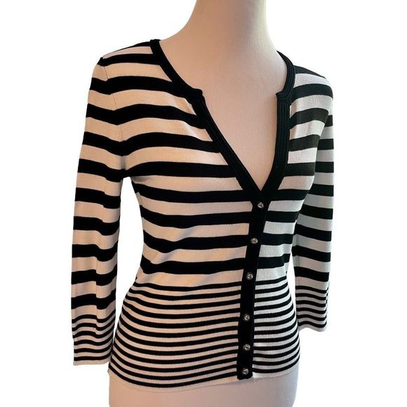 [white house black market] stripe cardigan - Picture 3 of 15